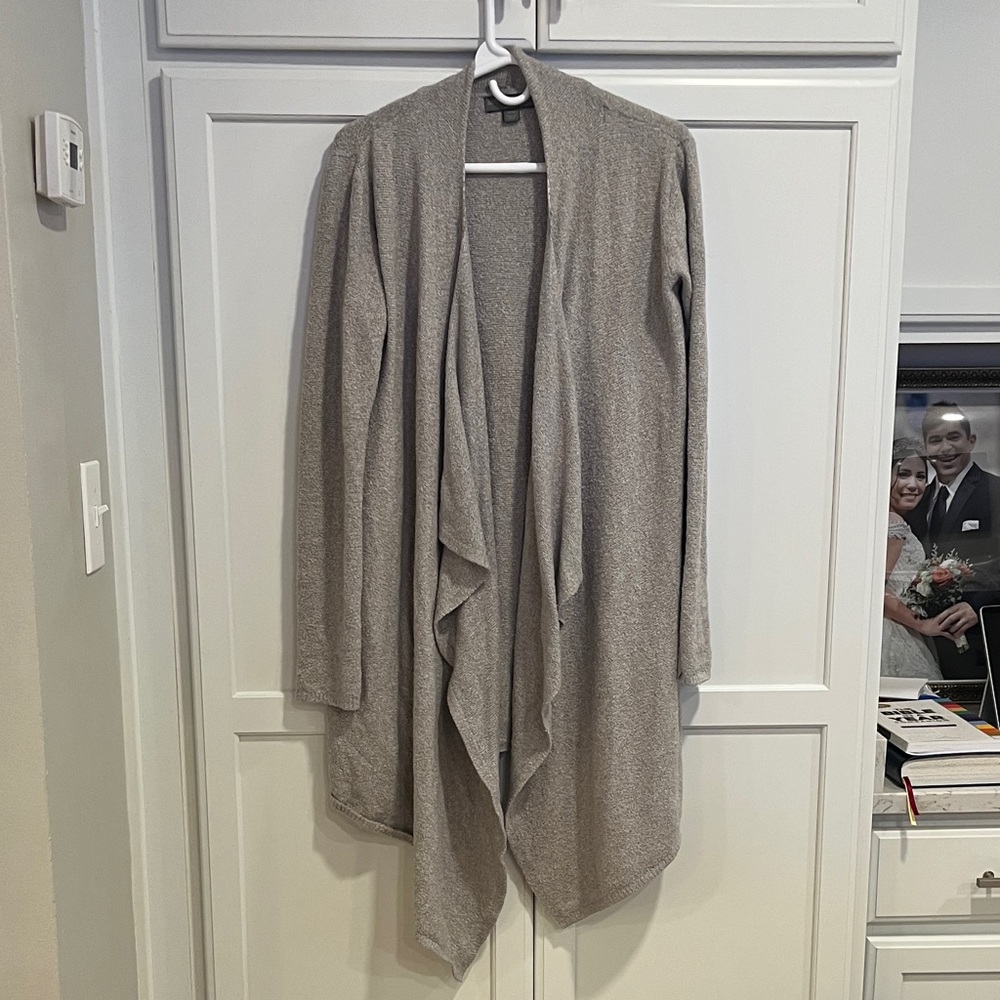 Barefoot Dreams Soft Gray Drape Cardigan